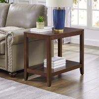 仓迪 全实木沙发边几现代简约茶几方桌客厅 黑胡桃色[长方形]长70宽30高55厘米 公差±5cm(单位:个)