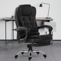 仓迪 CD-580 皮质电脑椅午休椅办公椅子老板椅可躺升降座椅人体工学椅黑色 50*60*113cm(单位:把)