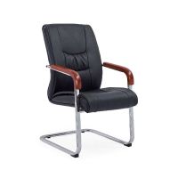 仓迪 CD-599号形会客椅电脑椅职员办公椅家用洽谈皮椅西皮黑色 总高97cm 座宽50cm(把)