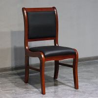 仓迪 CD-HD340 小软包会议椅木质办公椅职员办公椅 常规尺寸 胡桃色 把