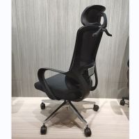 仓迪 CD-PDA10黑 布艺会议椅转椅培训椅网椅 办公椅带头枕 电脑椅(把)