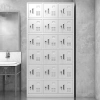 仓迪 CD-071十八门更衣柜员工储物柜带锁铁皮柜鞋柜多门碗柜宿舍柜子存包柜1800X900X350mm(组)