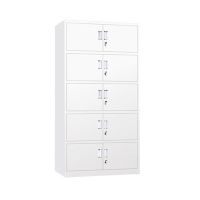 仓迪(CANGDI)CD-048 通体五节档案柜文件柜 铁皮柜钢制办公柜凭证柜资料档案柜带锁 1800*850*390m