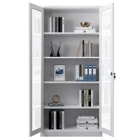 仓迪 CD-358H 加厚通玻对开文件柜 铁皮柜钢制办公柜凭证柜资料档案柜带锁1800X850X390mm(单位:个)