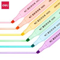 得力S605柔彩三角杆荧光笔6支/盒(混)(单位:盒)6色.