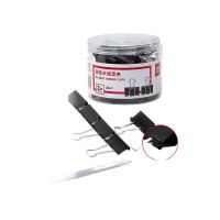 得力 8562 长尾夹 41mm 24只/筒 (单位:筒) 黑.