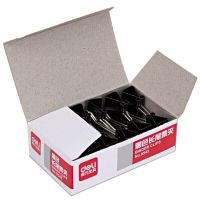 得力 9545 长尾票夹 19mm 12只/筒 (单位:盒) 黑.