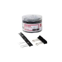 得力 8564 长尾夹 25mm 48只/筒 (单位:个) 黑