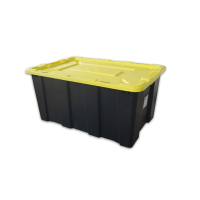 苏宁宜品 家用工业风车载收纳箱户外工具收纳箱100L(新款黄盖)SNYP-SNX182 1个