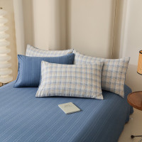 無印良品 云纱棉提花四件套--格莱美TJ24-67 蓝色 200*230