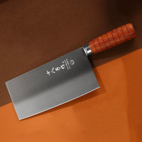 十八子作厨用家用菜刀 花梨木柄刀具鸣刃斩切刀SL2119-AB .