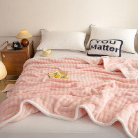 南方生活兔绒泡泡毯 玉粉 150*200cm