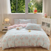 娇好韵A类全棉四件套-花海(被套200*230cm*1、床单240*245cm*1、枕套48*74cm*2)