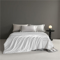 娇好韵全棉80贡缎桑蚕丝被-奢白 200*230