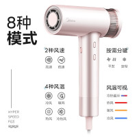 美的(Midea)高速吹风机家用吹风筒 大功率/高浓度负离子护发/大风力速干电吹风FG3-星光粉 节日/生日礼物推荐