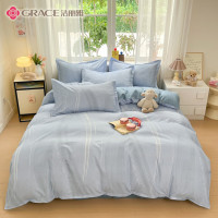 洁丽雅 幽兰舒雅 磨绒四件套JLY-CP2156 规格:被套:200*230cm \ 床单:230*230cm枕套:48