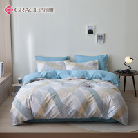 洁丽雅 简约印象 生态全棉四件套JLY-CP2163 规格:被套:200*230cm \ 床单:230*230cm枕套: