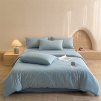 洁丽雅 沐品兰 A类全棉色织四件套JLY-CP2165 规格:被套:200*230cm \ 床单:245*250cm枕套