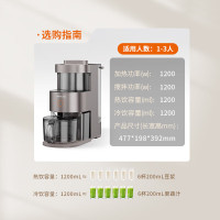 九阳 九阳Y1升级版 免手洗破壁机低噪音不用手洗高端多功能预约热烘除菌榨汁机 轻音豆浆机 摩卡棕Y1