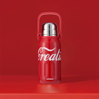 康巴赫经典系列不锈钢分享盖直身保温壶1200mL(复古红) KH-H120B02 14050675