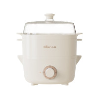 小熊电蒸锅4L 多用途锅双层蒸笼DZG-D40E1 米黄色
