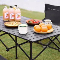 驿客露营蛋卷折叠桌(黑色长桌)EKH-9021 92*55*50CM