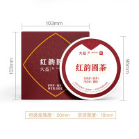 大益红韵圆茶(熟) 无手提袋500g/盒 (100g*5片)6盒/件