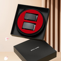皮尔卡丹黑色双扣头皮带礼盒二件套W43014071-5A(长度115cm) W43014071-7A(长度125cm