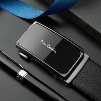 皮尔卡丹黑色男式自动扣皮带 W9C803200-1YA