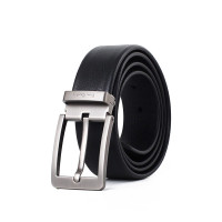 皮尔卡丹黑色男式针扣皮带C0A818216-BYA3 115CM
