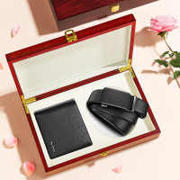 皮尔卡丹男式钱包+皮带礼盒二件套W52014031-6A