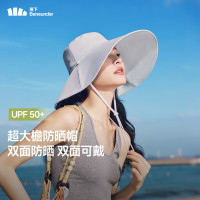 蕉下(beneunder)遮阳帽子女双面倍护渔夫帽防晒帽大檐防紫外线 AL500灰