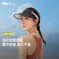 蕉下(beneunder)帽子女防晒帽遮阳帽运动户外网球帽空顶帽 DS566黑