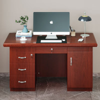 JINGRUIXIANG 办公桌电脑桌单人位油漆写字台桌子办公室职员桌带抽屉1.2米