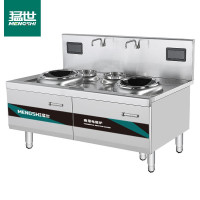 猛世 WM-SCDW-15KW-GC商用电磁炉双炒单尾小炒炉大功率电磁灶304材质
