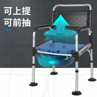 鼎联 铝合金坐便椅 DL-6015L 配:U型吹塑坐板(德阳)