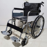 金寿堂 功能轮椅 喷塑坐便实心胎 SYIV90-JS01