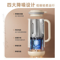 小熊(Bear)豆浆机 迷你破壁机 家用小型米糊机 304不锈钢内胆 0.6L 多功能全自动清洗免过滤 DJJ-D06X