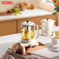 膳魔师(THERMOS)养生壶炖锅多功能家用玻璃花茶壶煮茶器煎药壶办公室小型 EHA-1631E 多功能养生套装 800