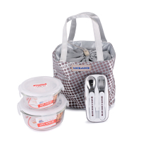 乐扣乐扣便当袋套装(2个圆碗+餐具) LLG901FU