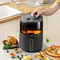 海尔(Haier)5L可视 空气炸锅 家用大容量多功能无油烟电炸锅不沾低卡 HA-M510A 深蓝色