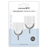 茶花(CHAHUA)方圆五金强力粘钩(1x2)2909 白色 礼品