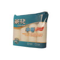 茶花3102-D 中号淋膜纸杯225ml(1X100)(单位:袋)
