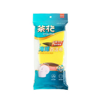 茶花 221003 海绵百洁布 规格(2+1片装)(单位:包)黄绿色