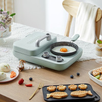 小熊(Bear)DSL-C10M1 轻食三明治机早餐机双盘定时多功能四合一