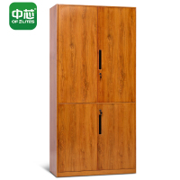 中芯不等体双节钢制文件柜木纹转印枫木色资料柜员工柜900*400*1850mm