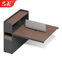 忠义两人屏风工位财务办公桌员工电脑桌高柜屏风卡座板式延伸位