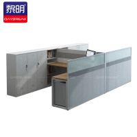黎明 办公家具屏风工位办公桌职员桌员工卡座隔断桌子工作台T型双人位