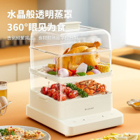 美菱(MeLng)多功能电蒸锅20L大容量 双环聚能1L水箱智能可预约防干烧保护MT-LC20001