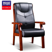 黎明 实木椅老板办公座椅四脚班前椅电脑椅子会议椅大班椅JSM-10-1
